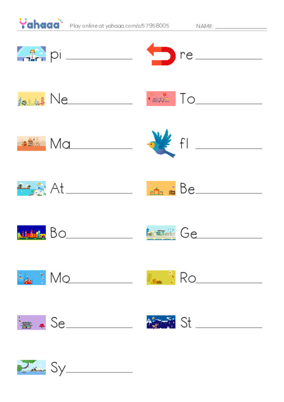 New Concept English Lesson 93-94 PDF worksheet writing row