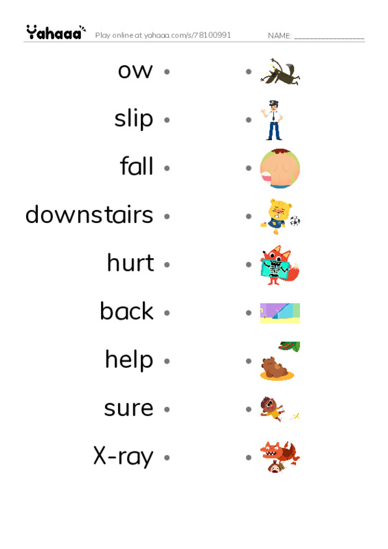 New Concept English Lesson 99-100 PDF link match words worksheet