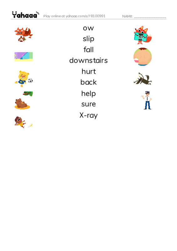 New Concept English Lesson 99-100 PDF three columns match words