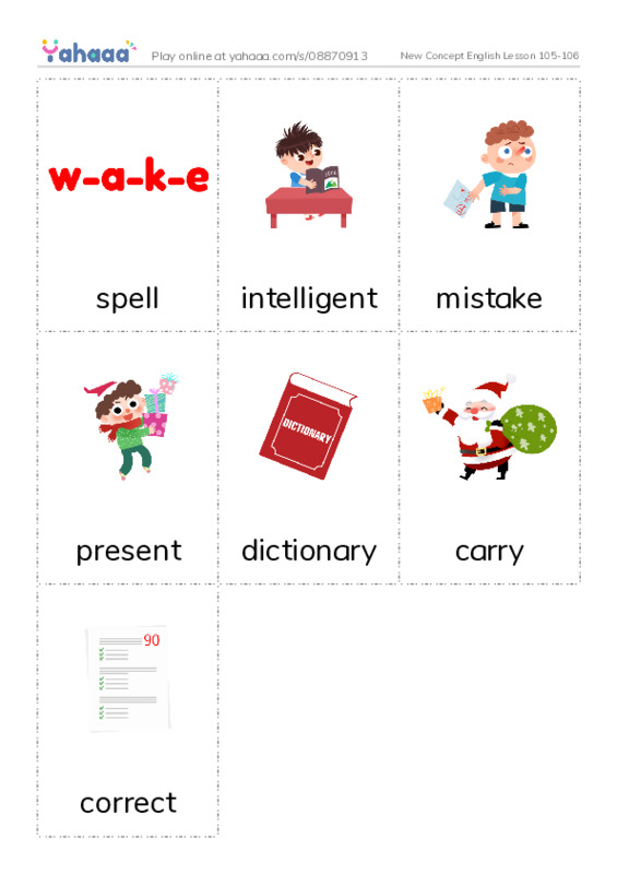 New Concept English Lesson 105-106 PDF flaschards with images