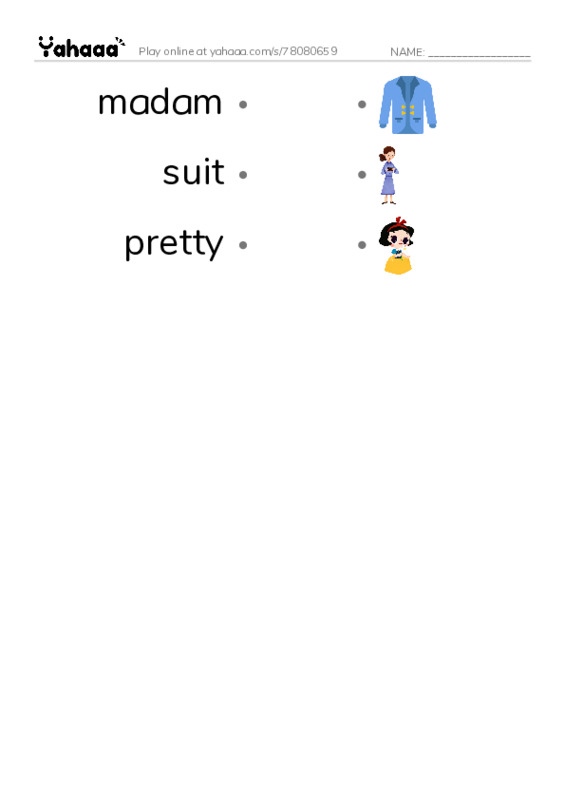 New Concept English Lesson 107-108 PDF link match words worksheet