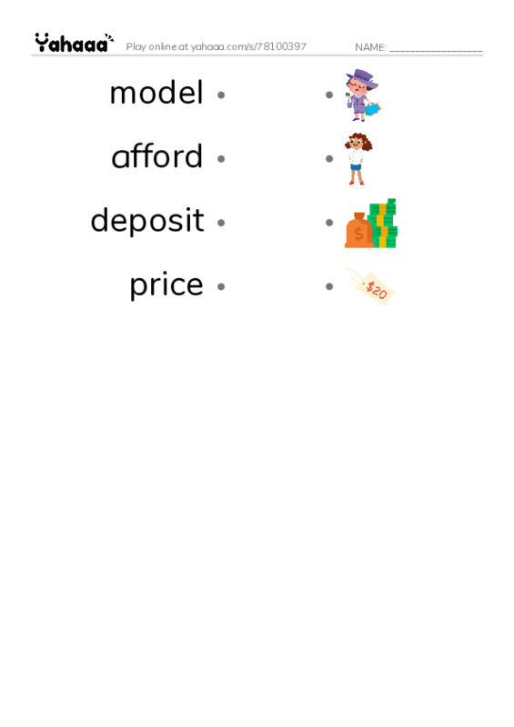 New Concept English Lesson 111-112 PDF link match words worksheet
