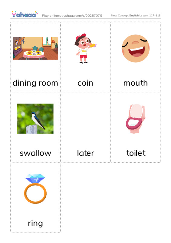 New Concept English Lesson 117-118 PDF flaschards with images