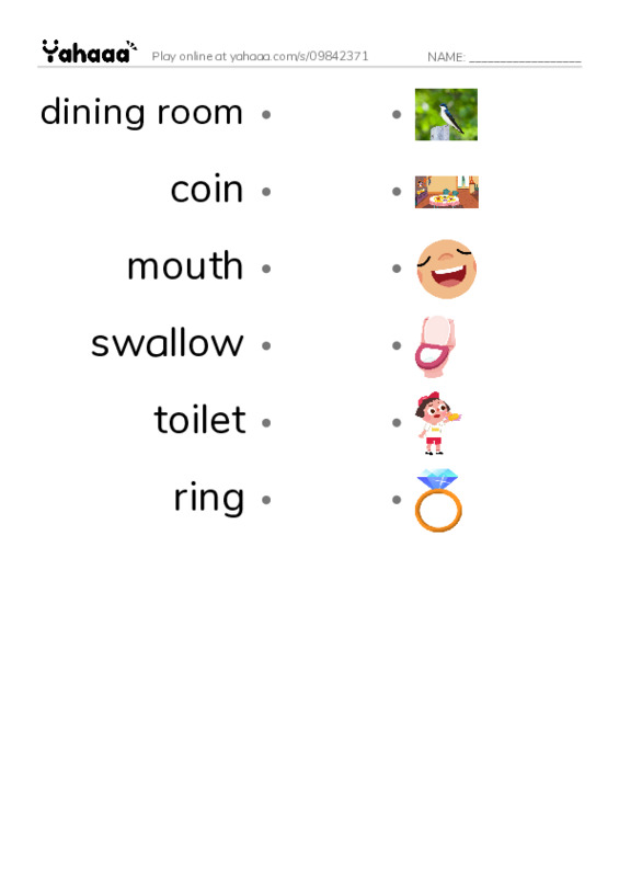 New Concept English Lesson 117-118 PDF link match words worksheet