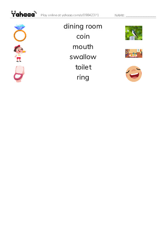 New Concept English Lesson 117-118 PDF three columns match words