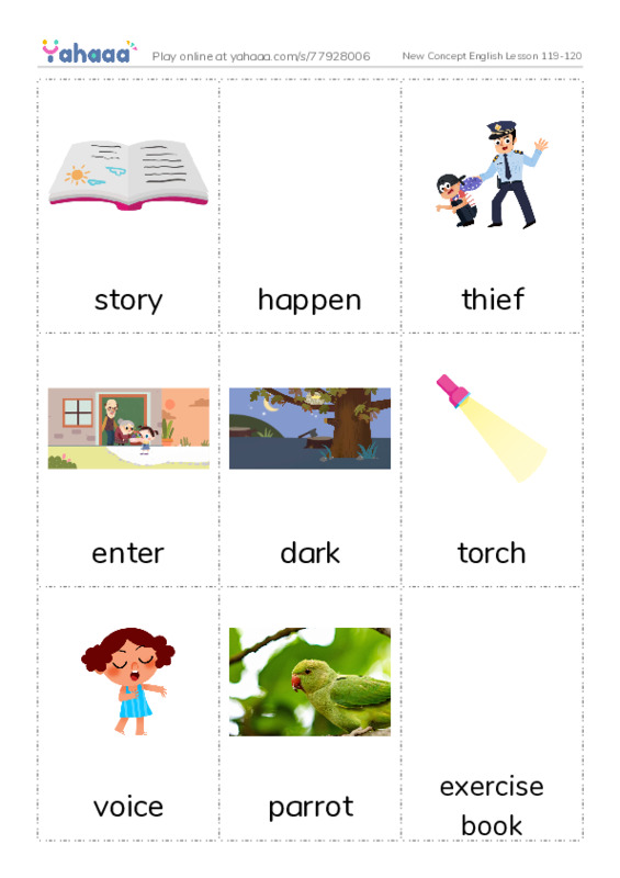 New Concept English Lesson 119-120 PDF flaschards with images