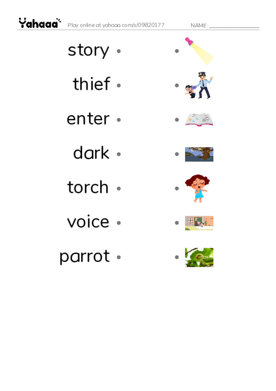 New Concept English Lesson 119-120 PDF link match words worksheet