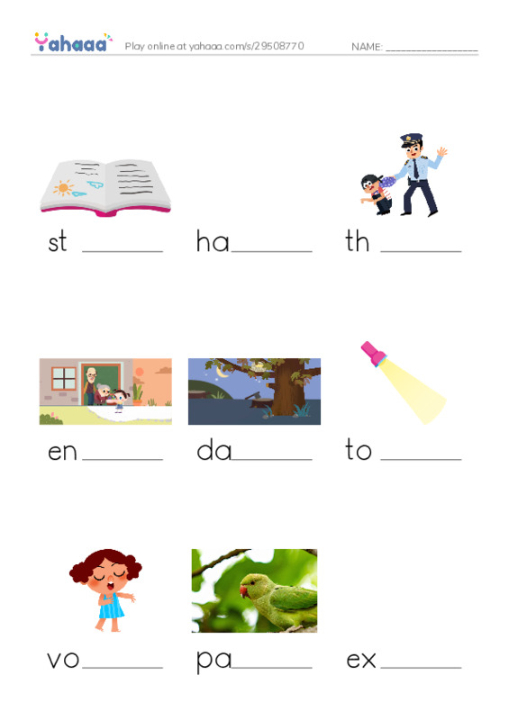 New Concept English Lesson 119-120 PDF worksheet to fill in words gaps