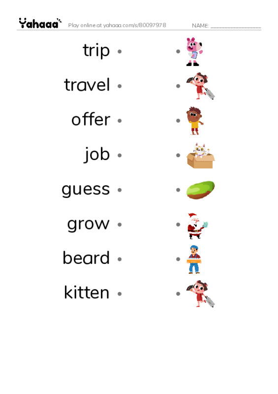 New Concept English Lesson 123-124 PDF link match words worksheet