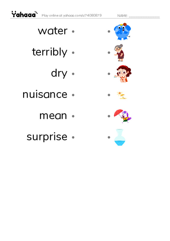 New Concept English Lesson 125-126 PDF link match words worksheet
