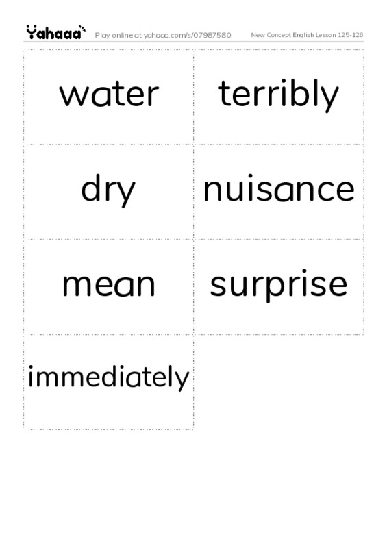 New Concept English Lesson 125-126 PDF two columns flashcards