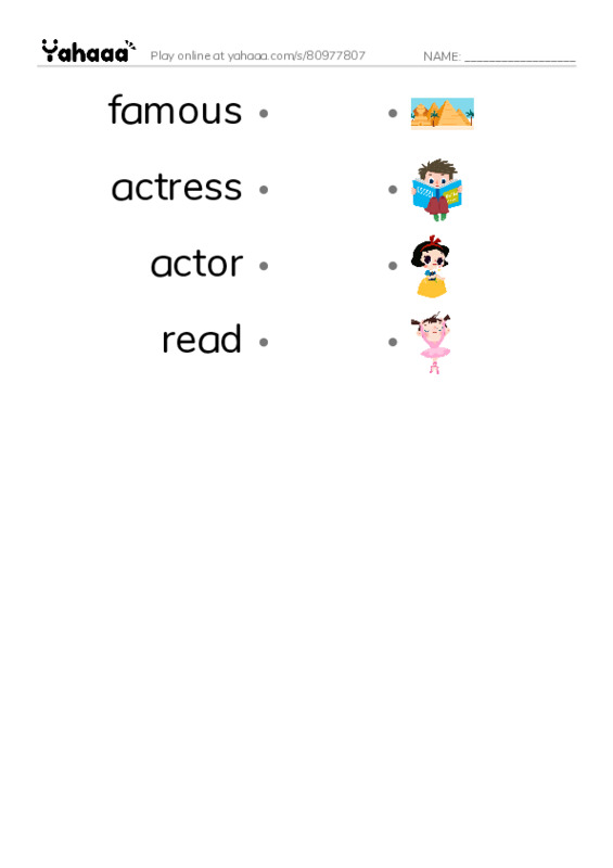 New Concept English Lesson 127-128 PDF link match words worksheet
