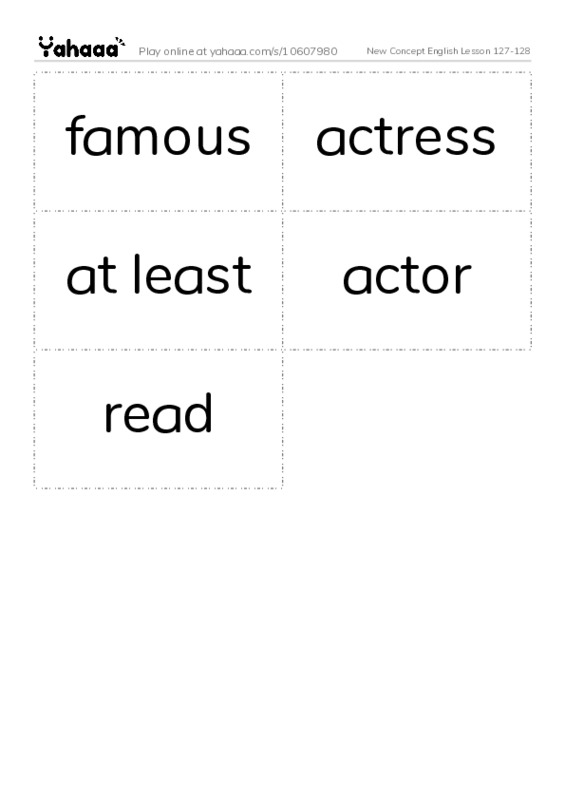 New Concept English Lesson 127-128 PDF two columns flashcards