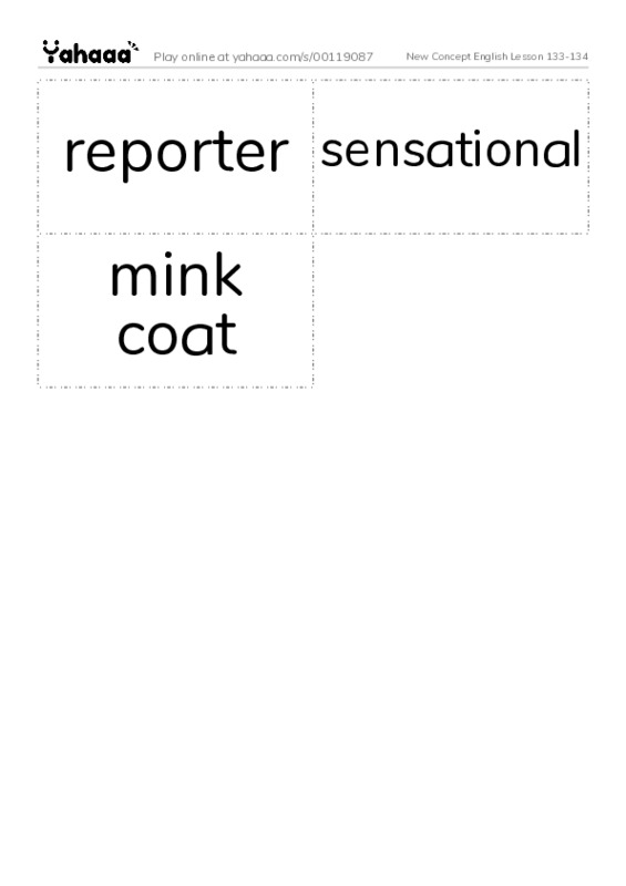 New Concept English Lesson 133-134 PDF two columns flashcards