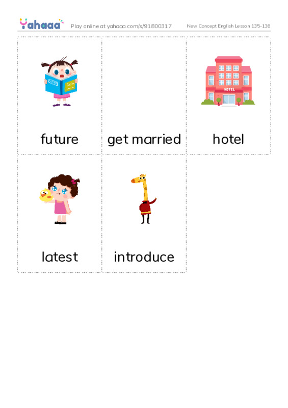 New Concept English Lesson 135-136 PDF flaschards with images