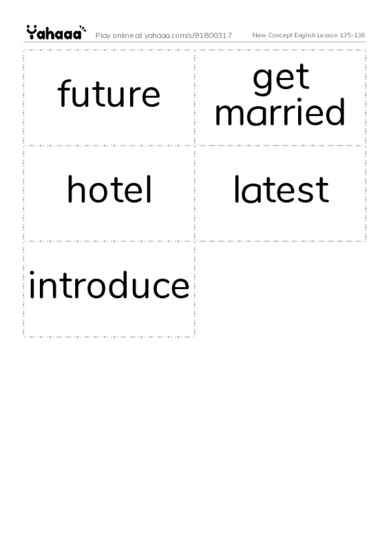New Concept English Lesson 135-136 PDF two columns flashcards
