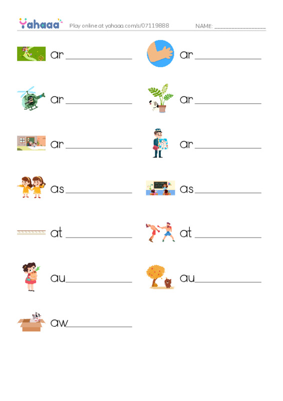 1000 basic English words: A 4 PDF worksheet writing row