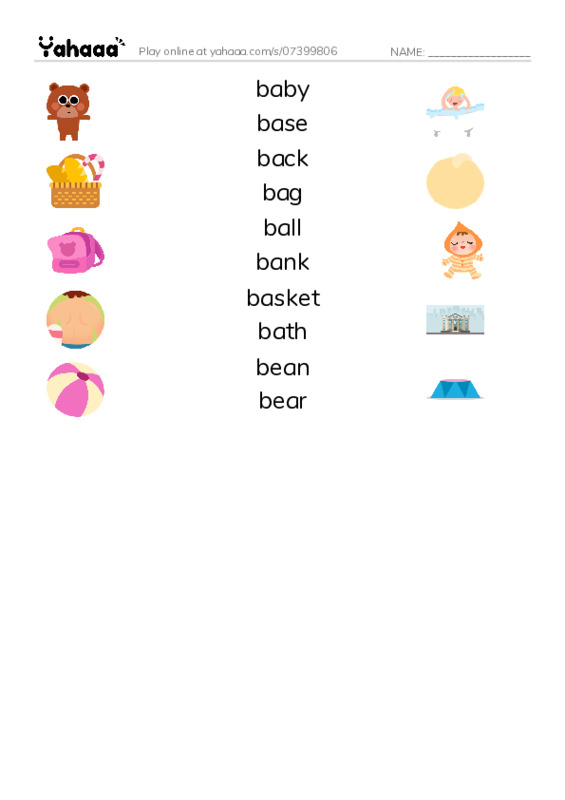 1000 basic English words: B 1 PDF three columns match words