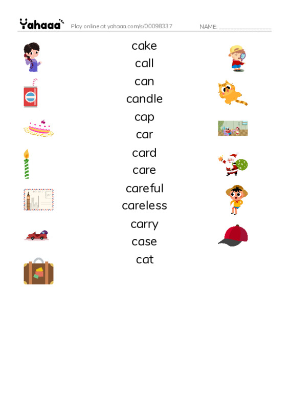 1000 basic English words: C 1 PDF three columns match words