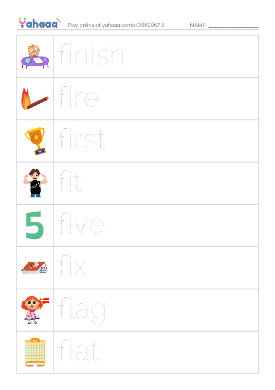 1000 basic English words: F 3 PDF one column image words
