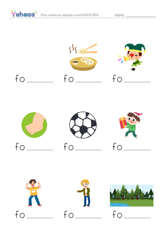 1000 basic English words: F 4 PDF worksheet to fill in words gaps