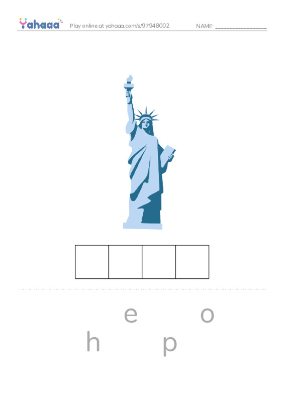 1000 basic English words: H 4 PDF word puzzles worksheet