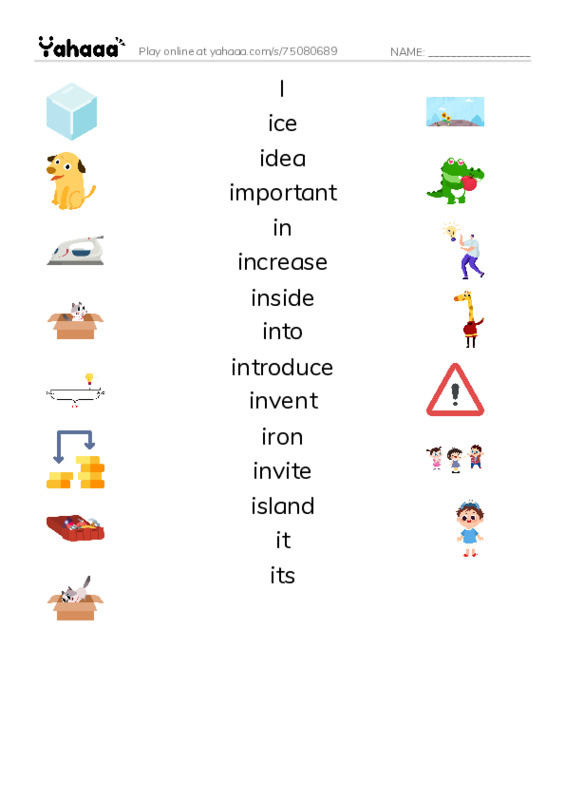 1000 basic English words: I PDF three columns match words