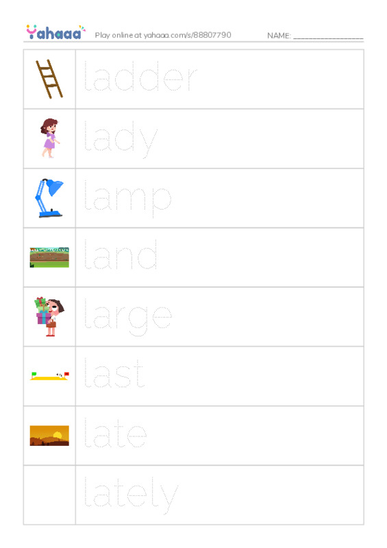 1000 basic English words: L 1 PDF one column image words