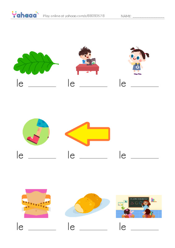 1000 basic English words: L 2 PDF worksheet to fill in words gaps