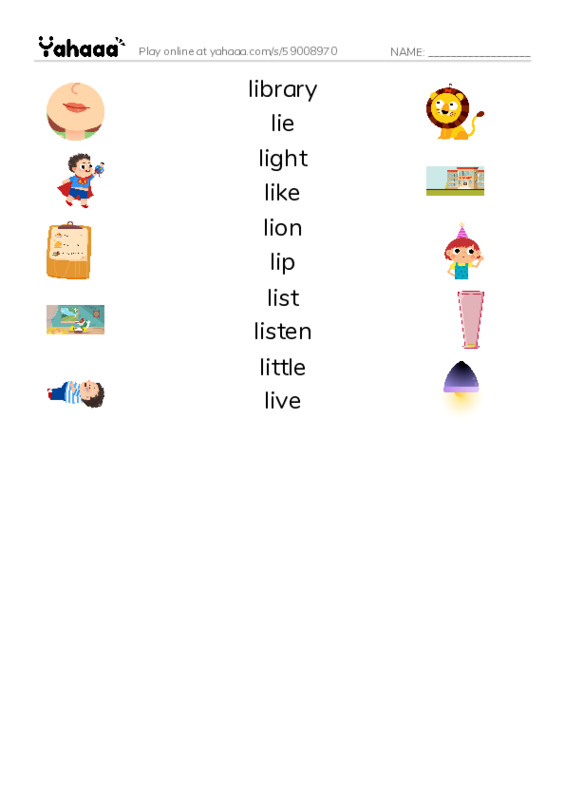 1000 basic English words: L 3 PDF three columns match words