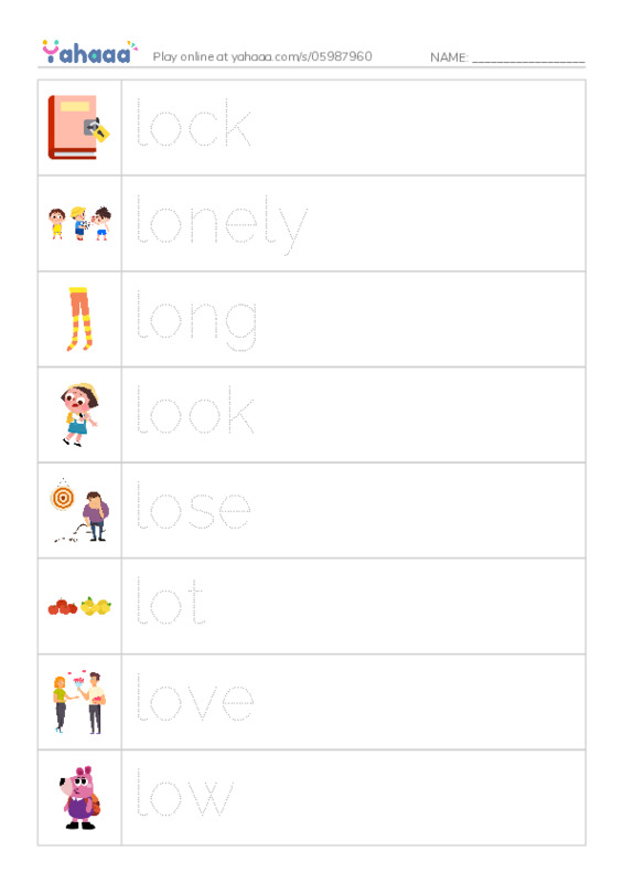 1000 basic English words: L 4 PDF one column image words