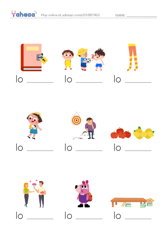 1000 basic English words: L 4 PDF worksheet to fill in words gaps