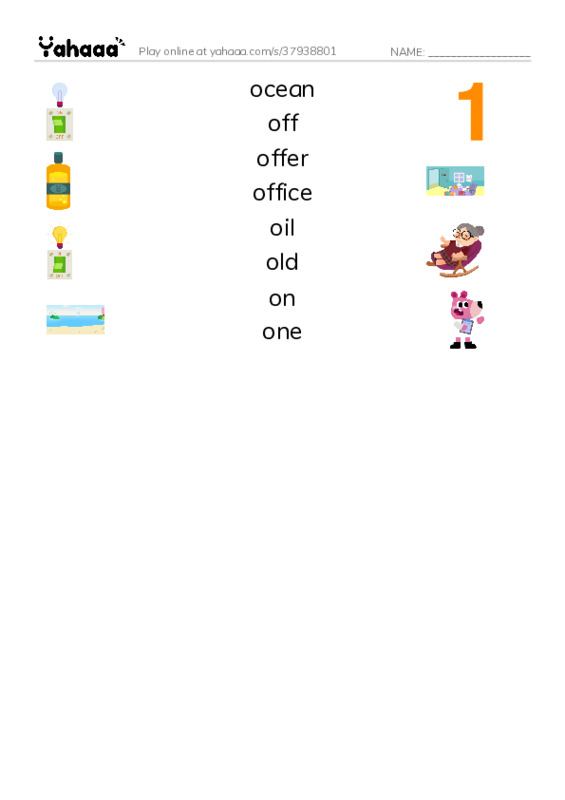 1000 basic English words: O 1 PDF three columns match words