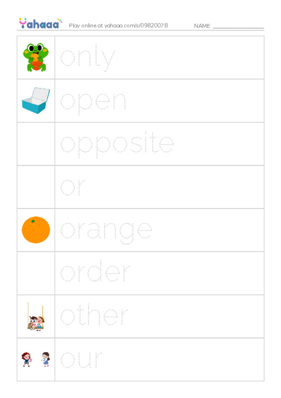 1000 basic English words: O 2 PDF one column image words