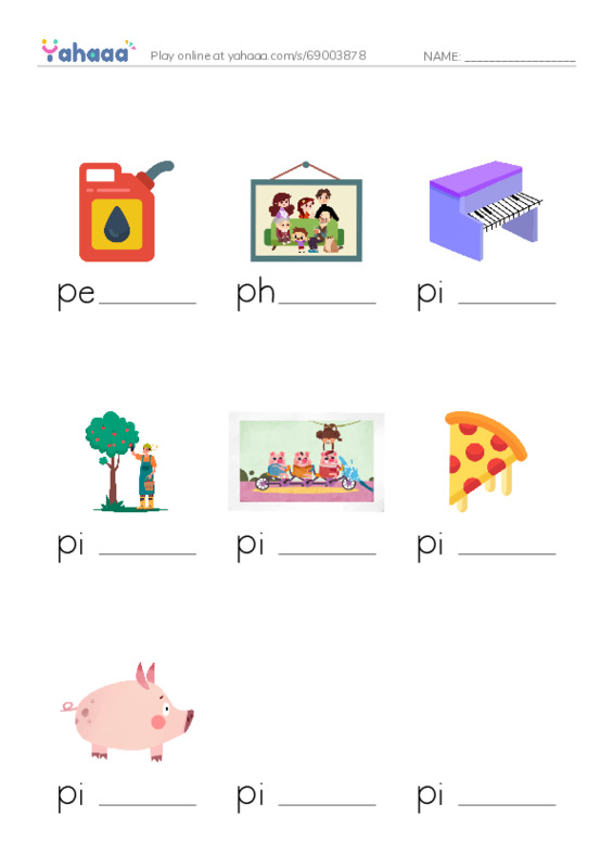 1000 basic English words: P 3 PDF worksheet to fill in words gaps