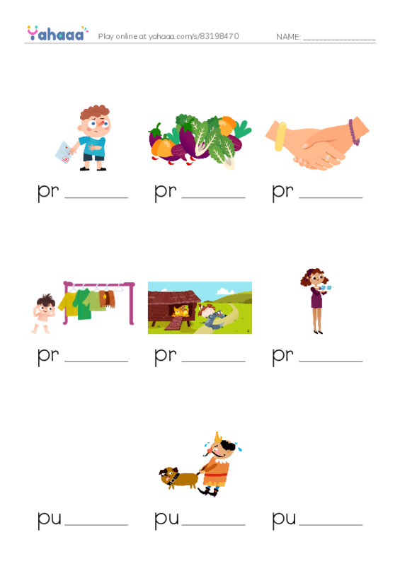 1000 basic English words: P 7 PDF worksheet to fill in words gaps