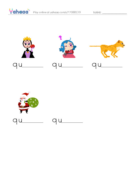 1000 basic English words: Q PDF worksheet to fill in words gaps