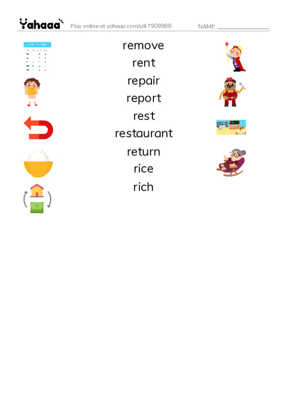 1000 basic English words: R 2 PDF three columns match words