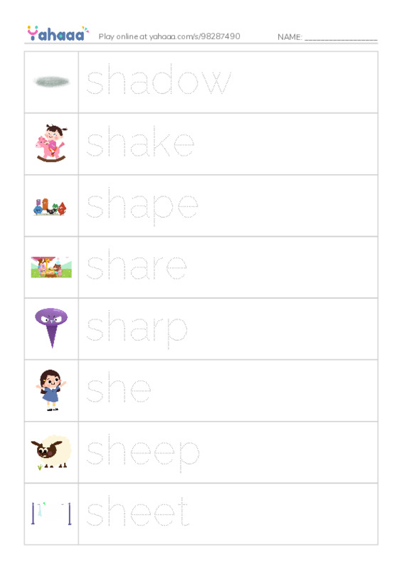 1000 basic English words: S 3 PDF one column image words