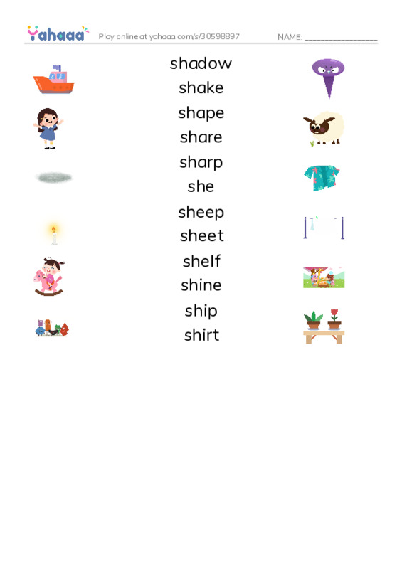 1000 basic English words: S 3 PDF three columns match words