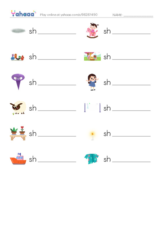 1000 basic English words: S 3 PDF worksheet writing row