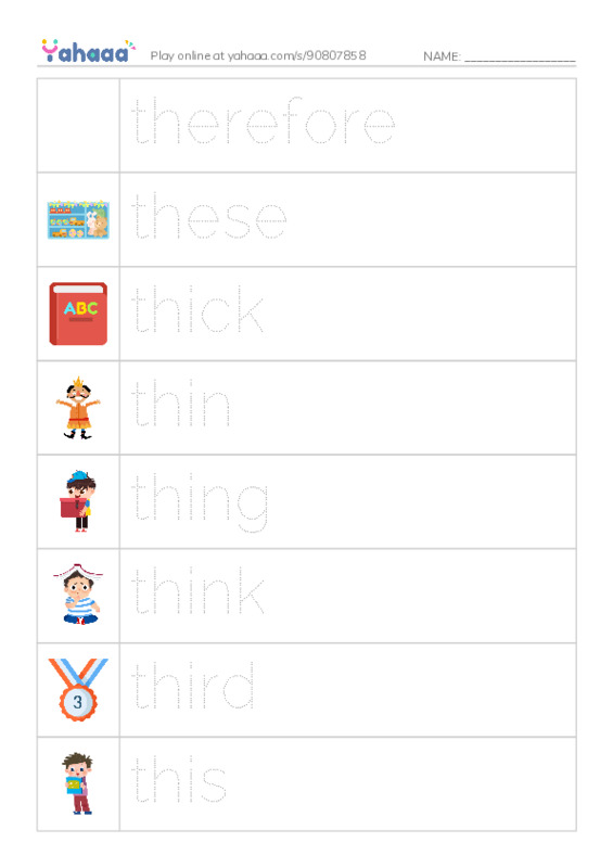 1000 basic English words: T 3 PDF one column image words