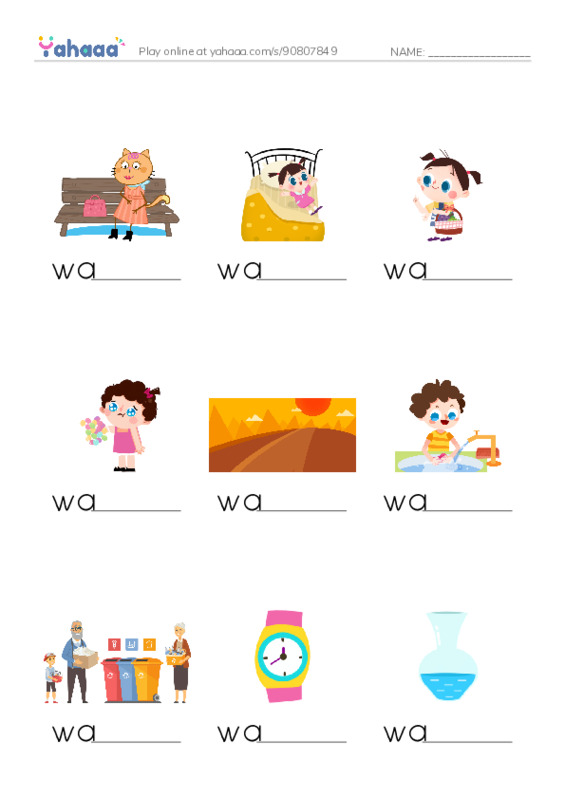 1000 basic English words: W 1 PDF worksheet to fill in words gaps
