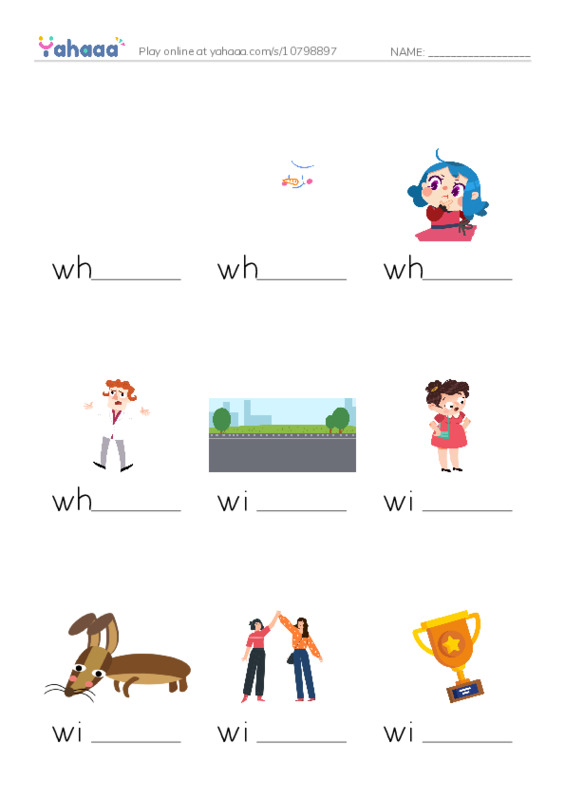 1000 basic English words: W 3 PDF worksheet to fill in words gaps