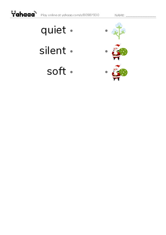 Common Adjectives in English: sound 2 PDF link match words worksheet