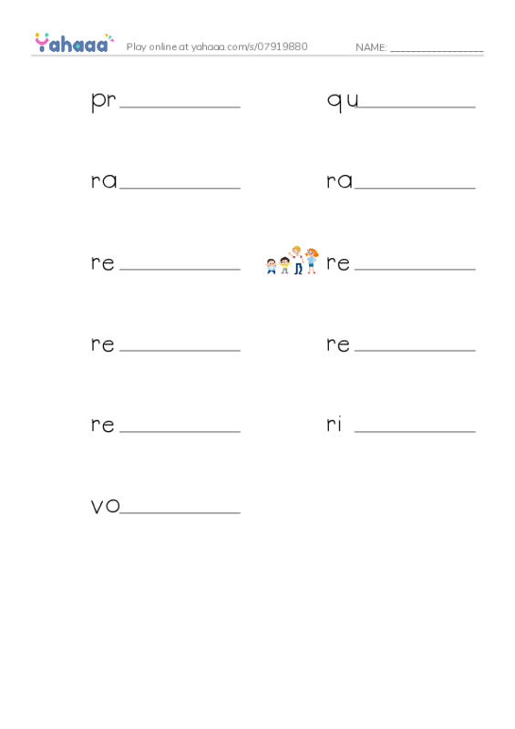 Common Adjectives in English: physics 4 PDF worksheet writing row