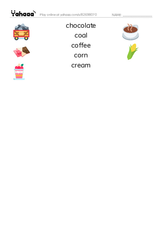 Common Adjectives in English: colors 3 PDF three columns match words