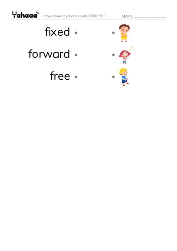 Common Adjectives in English: algorithms 4 PDF link match words worksheet