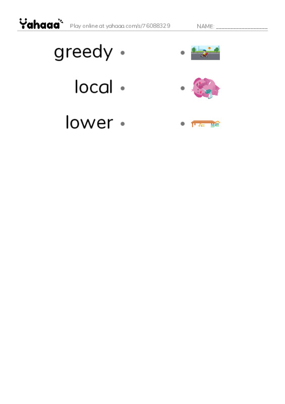 Common Adjectives in English: algorithms 5 PDF link match words worksheet