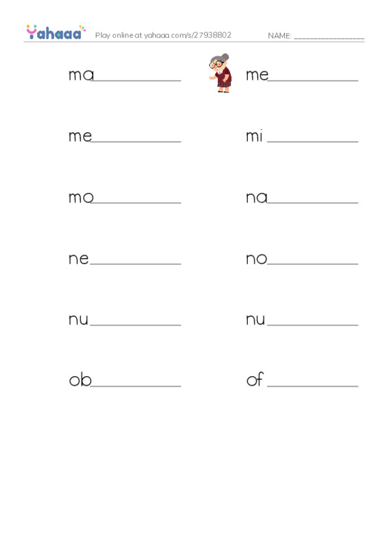 Common Adjectives in English: algorithms 6 PDF worksheet writing row